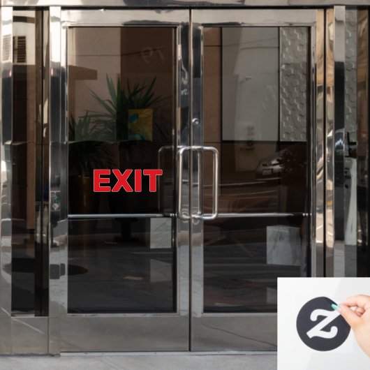 Maak Je Eigen Eenvoudige Aangepaste Exit Ruitstick Raamsticker (Kantoordeur)