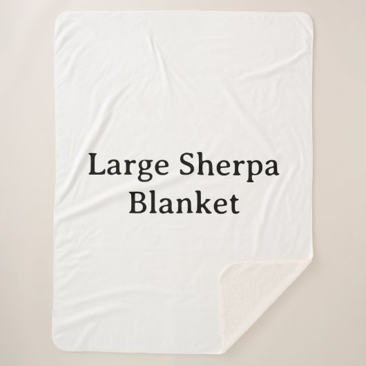 Maak Je Eigen Eenvoudige Aangepaste Grote Sherpa D Deken (Voorkant)