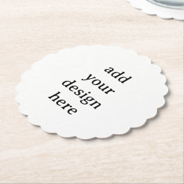 Maak Je Eigen Eenvoudige Aangepaste Scalloped Rond Kartonnen Onderzetters