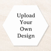 Maak Je Eigen Eenvoudige Aangepaste Zeshoek Kartonnen Onderzetters (Voorkant)