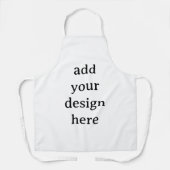 Maak Je Eigen Eenvoudige All-Over Print Medium Schort (Voorkant)