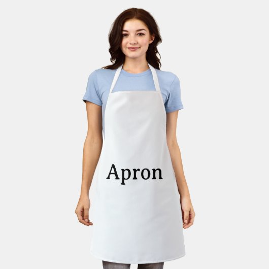 Maak Je Eigen Eenvoudige All-Over Print Medium Schort (Gedragen)