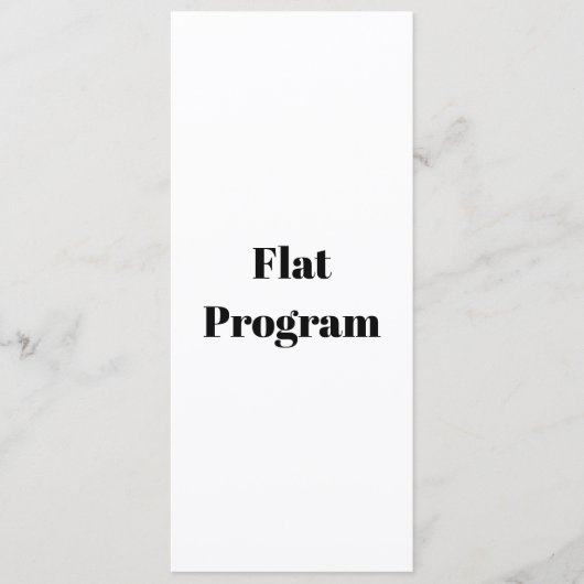Maak Je Eigen Eenvoudige Bedrijf 4" x 9.25" Plat Programmakaart (Voorkant)