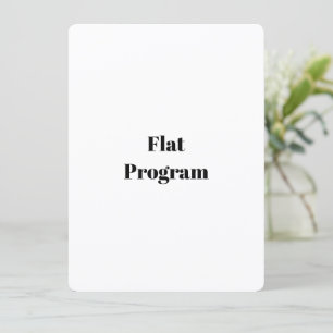 Maak je eigen eenvoudige bedrijf 5.5" x 7.5" vlak programmakaart