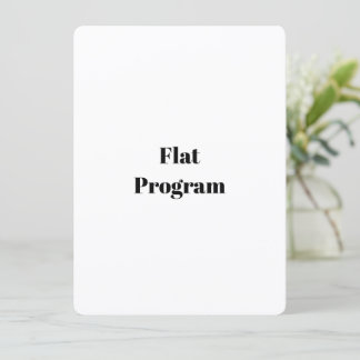 Maak je eigen eenvoudige bedrijf 5.5" x 7.5" vlak programmakaart