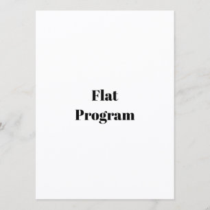 Maak je eigen eenvoudige bedrijf 5.5" x 7.5" vlak programmakaart