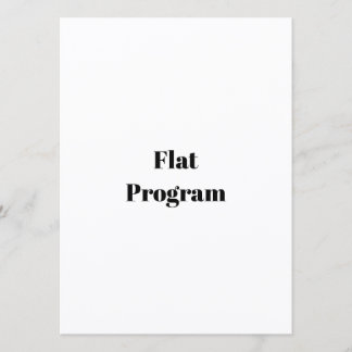 Maak je eigen eenvoudige bedrijf 5.5" x 7.5" vlak programmakaart