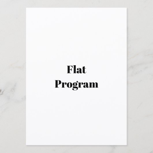 Maak je eigen eenvoudige bedrijf 5.5" x 7.5" vlak programmakaart (Voorkant)
