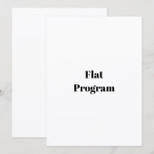 Maak je eigen eenvoudige bedrijf 5.5" x 7.5" vlak programmakaart (Voorkant / Achterkant)