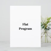 Maak je eigen eenvoudige bedrijf 6.5" x 8.75" vlak programmakaart (Staand voorkant)
