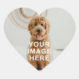 Maak je eigen eenvoudige enkele afbeelding/foto hart sticker