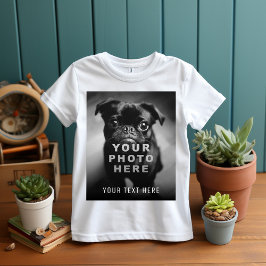 Maak Je Eigen Eenvoudige Enkele Foto & Aangepaste T-shirt