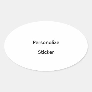 Maak je eigen eenvoudige merkpromotie ovale sticker