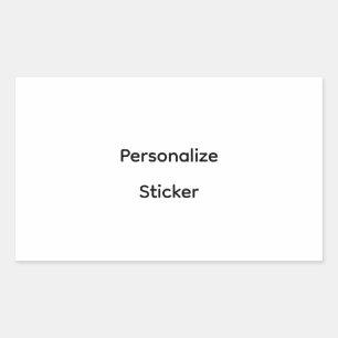 Maak je eigen eenvoudige merkpromotie rechthoekige sticker