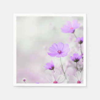 Maak Je Eigen Eenvoudige Paarse Bloemen Servet