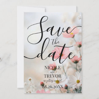 Maak Je Eigen Eenvoudige Rode Bloemen Bruiloft Save The Date