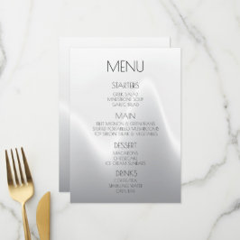 Maak Je Eigen Eenvoudige Zilveren Golf Bruiloft Menu