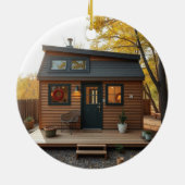 Maak je eigen Eerste Kerstmis in mijn Tiny Home Keramisch Ornament (Achterkant)