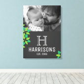 Maak je eigen eerste Vaderdag foto Canvas Afdruk (Insitu (Houten vloer))