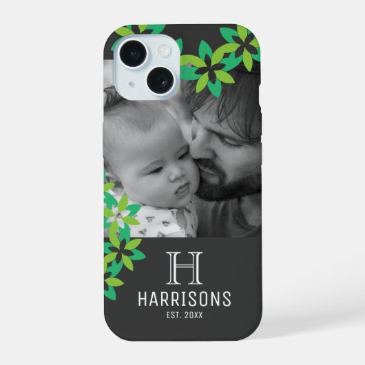 Maak je eigen eerste Vaderdag foto iPhone 15 Case (Achterkant)