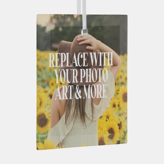 Maak je eigen eigen maatwerk glas ornament (Voorkant Rechts)