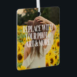 Maak je eigen eigen maatwerk metalen ornament<br><div class="desc">Maak uw eigen douane gemaakt gepersonaliseerd uniek hangend ornament van Ricaso - voeg uw eigen foto en tekst toe ook groot voor bruiloften en andere gelegenheden. Vele stijlen om te kiezen van,  met inbegrip van enige en dubbele kant.</div>