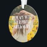 Maak je eigen eigen maatwerk ornament<br><div class="desc">Maak uw eigen douane gemaakt gepersonaliseerd uniek hangend versieel van Ricaso - voeg uw eigen foto en tekst toe</div>