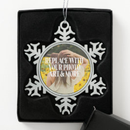 Maak je eigen eigen maatwerk tin sneeuwvlok ornament