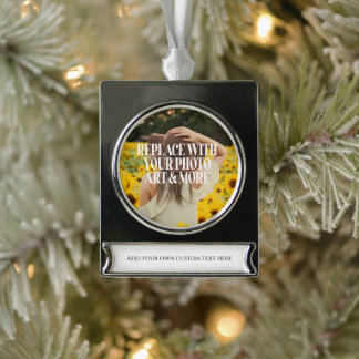 Maak je eigen eigen maatwerk verzilverd banner ornament