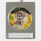 Maak je eigen eigen maatwerk verzilverd banner ornament (Voorkant)