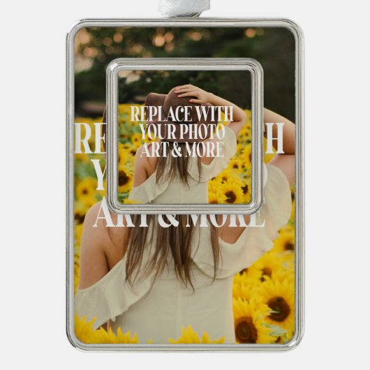 Maak je eigen eigen maatwerk verzilverd omlijst ornament (Voorkant)