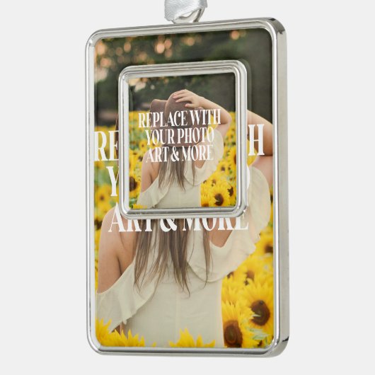 Maak je eigen eigen maatwerk verzilverd omlijst ornament (Links)