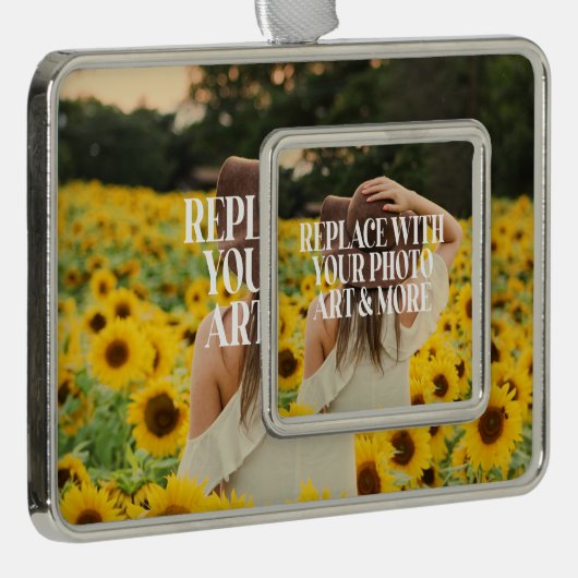 Maak je eigen eigen maatwerk verzilverd omlijst ornament (Rechts)