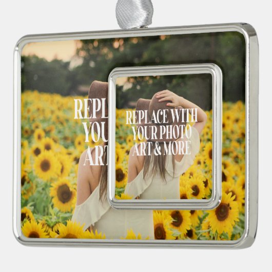 Maak je eigen eigen maatwerk verzilverd omlijst ornament (Links)