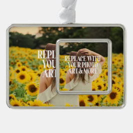 Maak je eigen eigen maatwerk verzilverd omlijst ornament