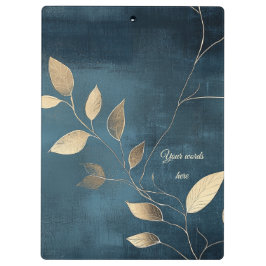 Maak Je Eigen Elegante Blauwe & Gouden Minimalist Klembord