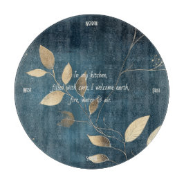 Maak Je Eigen Elegante Blauwe & Gouden Minimalist Snijplank