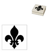 Maak Je Eigen Elegante Brede Fleur De Lis Rubberstempel (Gestempeld)