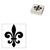 Maak je eigen elegante gekrulde Fleur de Lis Rubberstempel (Gestempeld)