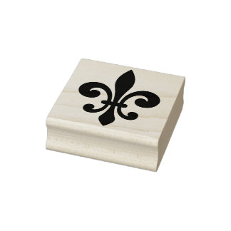 Maak je eigen elegante gekrulde Fleur de Lis Rubberstempel