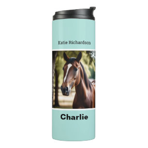 Maak Je Eigen Elegante Gepersonaliseerde Paarden F Thermosbeker