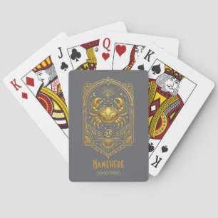 Maak je eigen elegante gouden Art Deco Kanker sier Pokerkaarten