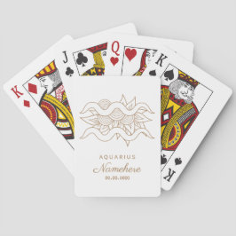 Maak Je Eigen Elegante Gouden en Witte Waterman Pokerkaarten