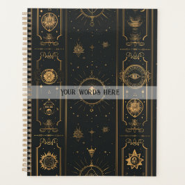 Maak Je Eigen Elegante Gouden Mystieke Symbolen Planner