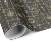 Maak Je Eigen Elegante Gouden Tarot Patchwork Cadeaupapier (Rol Hoek)