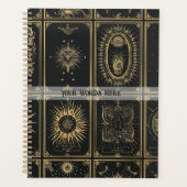 Maak Je Eigen Elegante Gouden Tarot Patchwork Planner (Voorkant)