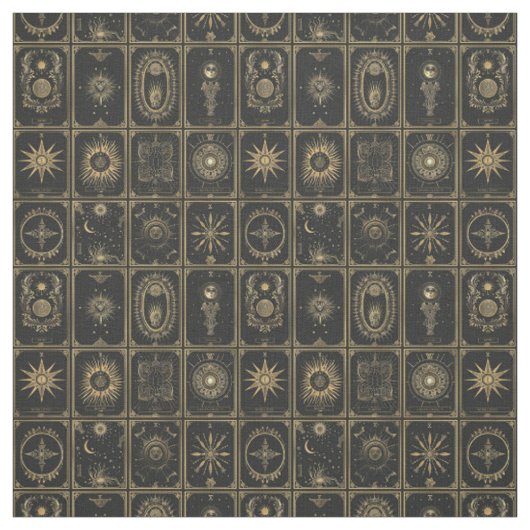 Maak Je Eigen Elegante Gouden Tarot Patchwork Stof (Swatch)
