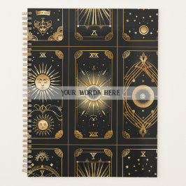 Maak je eigen Elegante Gouden Tarot Zwart Planner