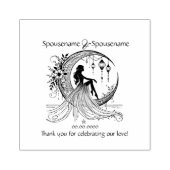 Maak Je Eigen Elegante Halvemaan Handfasting Rubberstempel (Afrduk)