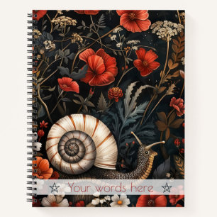 Maak Je Eigen Elegante Ivoor Slakken Tuin Bloemen Notitieboek
